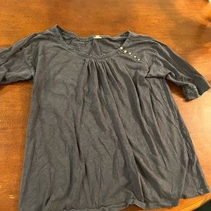 J. Crew Dark Gray Blouse Size L